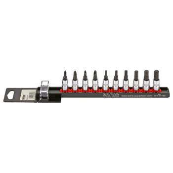 Bitdopset 1/4 ", 10 pièces sur rail