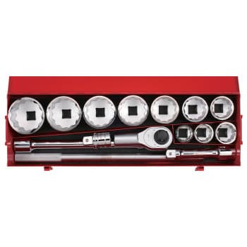 Jeu de douilles 1 ", 15 côtés, 12 pcs.