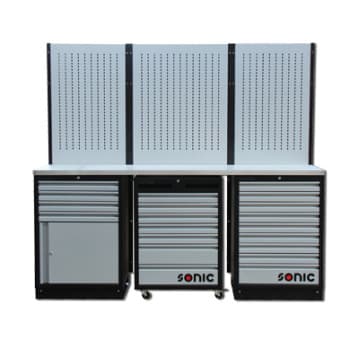 Configuration MSS 26 "/ 34" avec 20 tiroirs avec dessus en acier inoxydable
