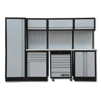 Configuration MSS 26 "/ 34" avec 11 tiroirs avec dessus en acier inoxydable