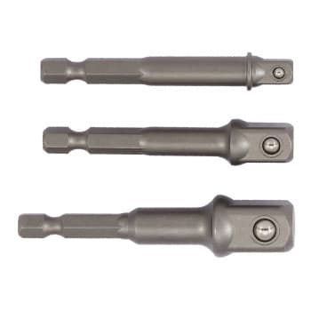 Jeu d'adaptateurs pour perceuses 1/4 ", 3 pièces