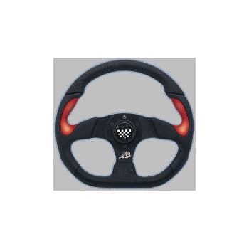 Volant Sport Simoni Racing X2 Poly / Pelle 'Formula' 330mm - Noir / Rouge