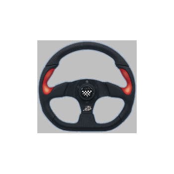 Volant Sport Simoni Racing X2 Poly / Pelle &#39;Formula&#39; 330mm - Noir / Rouge