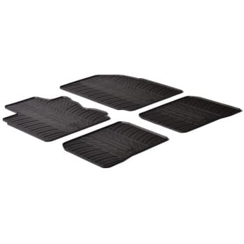 Tapis en caoutchouc adaptés pour Mazda 3 2013- (T-Design 4 pièces + clips de montage)