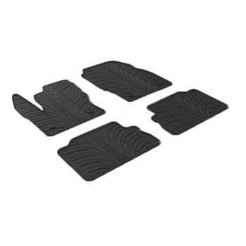 Tapis en caoutchouc adaptés pour Ford Kuga 2016- (T-Design 4 pièces + clips de montage)