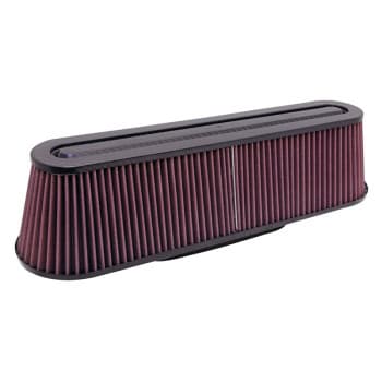 Filtre universel ovale / conique K & N avec raccord ovale 222 mm x 83 mm, sol 476 mm x 127 mm, 425 mm x