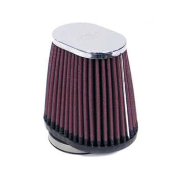 Filtre universel ovale / conique K & N, raccordement décalé 54mm, sol 102mm x 76mm, Dessus 76mm x 51mm, 10
