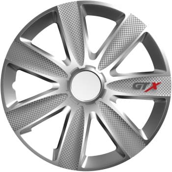 Enjoliveur de roue 4 pièces GTX Carbon Silver 14 pouces