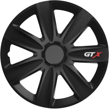 Jeu de roues 4 pièces GTX, noir de carbone 16 pouces