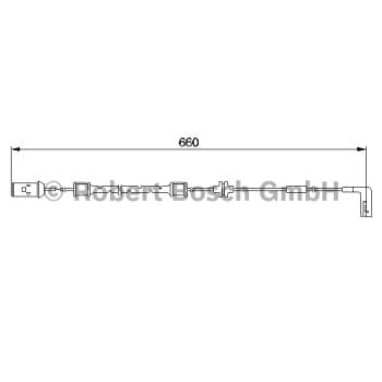 Contact d'avertissement, usure des plaquettes de frein 1 987 474 936 Bosch