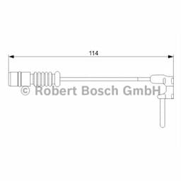 Contact d'avertissement, usure des plaquettes de frein 1.987.473.011 Bosch