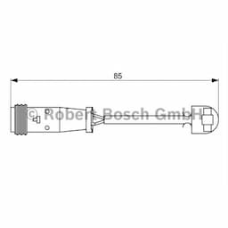 Contact d'avertissement, usure des plaquettes de frein 1 987 473 038 Bosch