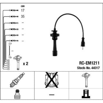 Kit de câbles d'allumage 44317 NGK