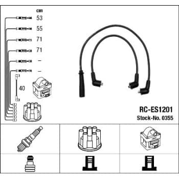Kit de câbles d'allumage 0355 NGK