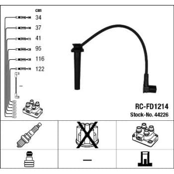 Kit de câbles d'allumage 44226 NGK