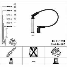 Kit de câbles d'allumage 6317 NGK