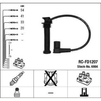 Kit de câbles d'allumage 6984 NGK