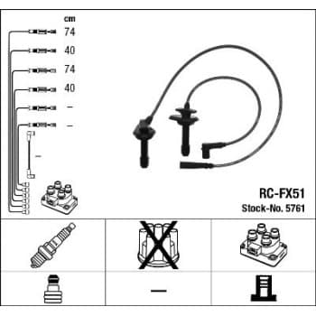 Kit de câbles d'allumage 5761 NGK