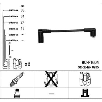 Kit de câbles d'allumage 8205 NGK