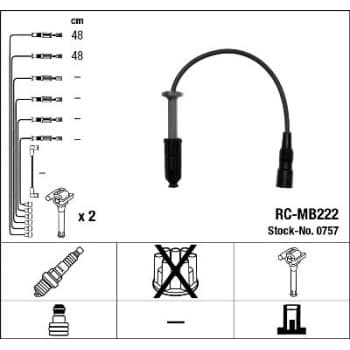 Kit de câbles d'allumage 0757 NGK