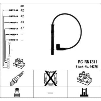 Kit de câbles d'allumage 44278 NGK