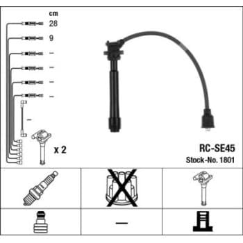 Kit de câbles d'allumage 1801 NGK