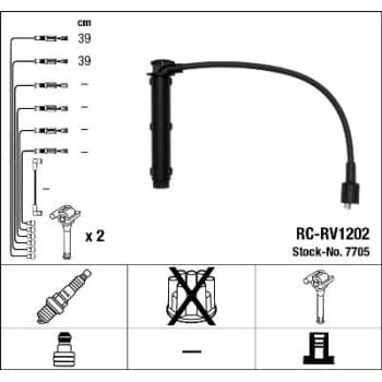 Kit de câbles d'allumage 7705 NGK