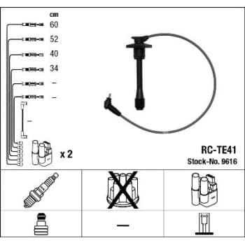 Kit de câbles d'allumage 9616 NGK