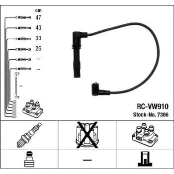 Kit de câbles d'allumage 7306 NGK