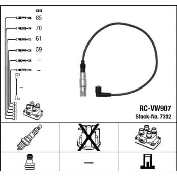 Kit de câbles d'allumage 7302 NGK