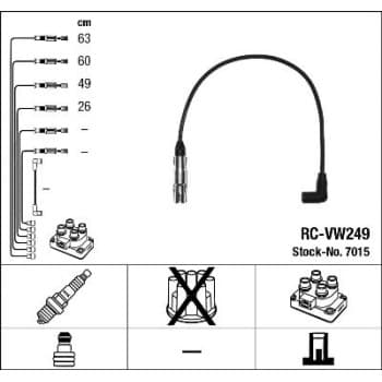 Kit de câbles d'allumage 7015 NGK