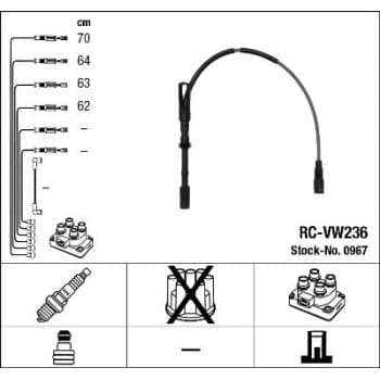 Jeu de câbles d&#39;allumage 0967 NGK