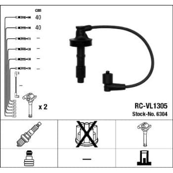 Kit de câbles d'allumage 6304 NGK