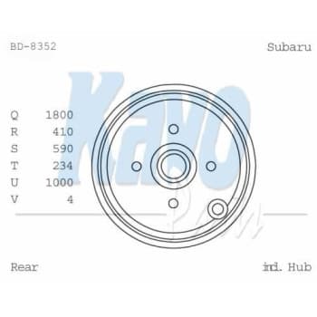 Tambour de frein BD-8352 Kavo parts