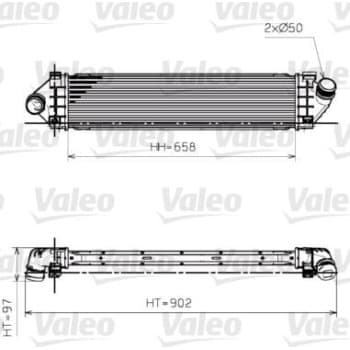 Intercooler, échangeur 818246 Valeo