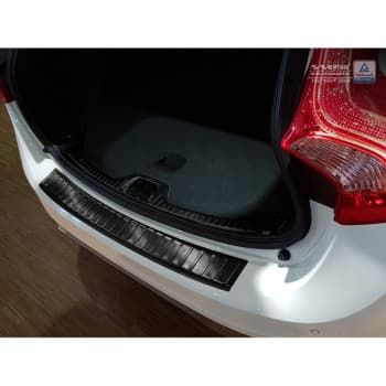 Prototype de pare-chocs arrière en acier inoxydable noir Volvo V60 2010- 'Ribs'