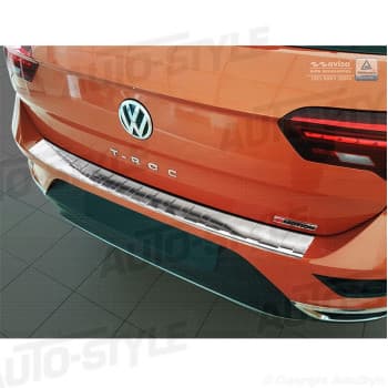 Protection de pare-chocs arrière en acier inoxydable Volkswagen T-Roc 11 / 2017-