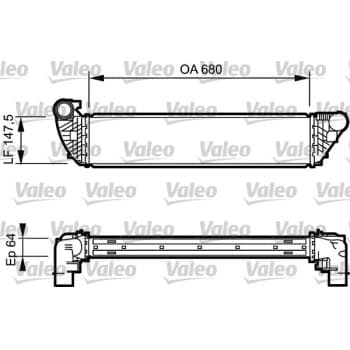 Intercooler, échangeur 817828 Valeo