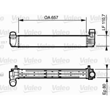 Intercooler, échangeur 818870 Valeo