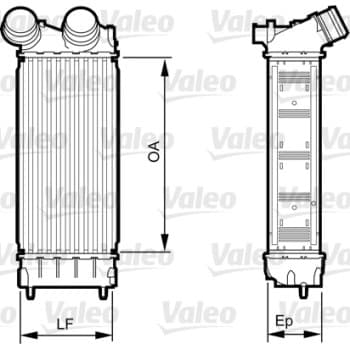 Intercooler, échangeur 818226 Valeo