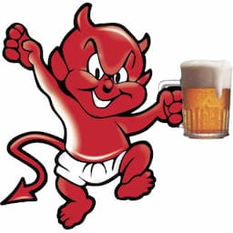 Sticker Diable à la bière - 10,5x10,5 cm