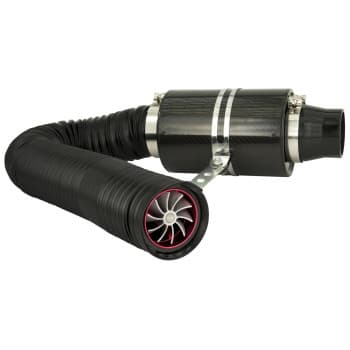 Système de filtre à air universel en carbone avec tuyau de 1 m / Turbo / 2 adaptateurs 76mm / 63.5mm