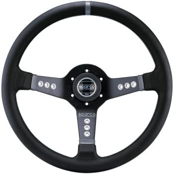 Volant Sport universel &#39;L777 Piuma&#39; Sparco - Cuir Noir - Diamètre 350mm