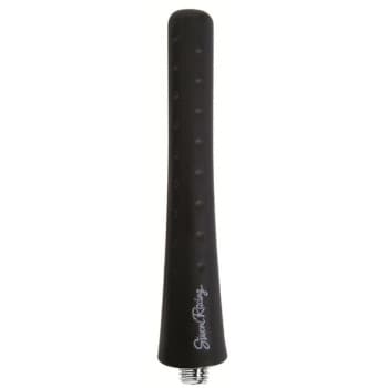 Antenne en aluminium Simoni Racing en caoutchouc - Noir - Longueur 8 cm