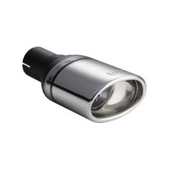 Ulter Sport Uitlaatsierstuk - Ovale 120x80mm À un angle - Longueur 120mm - Montage -> 60mm - en acier inoxydable