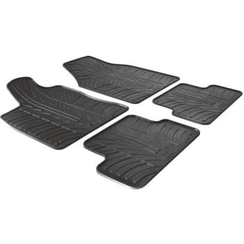 Tapis en caoutchouc adaptés pour Renault Espace 2015- (T-Design 4 pièces + clips de fixation)