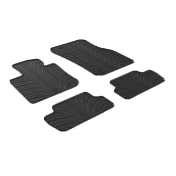 Tapis en caoutchouc pour Mini F56 3 portes 2014- (T-Design 4 pièces)