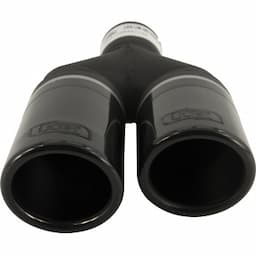 Embout d&#39;échappement Ulter Sport (droit) - Double 70mm - Longueur 200/180mm - Montage 50mm - Inox Noir