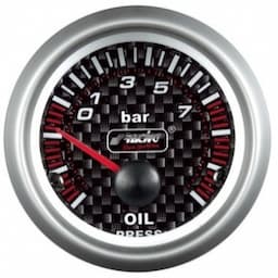 Instrument analogique Simoni Racing - pression d&#39;huile - 52mm - Carbone