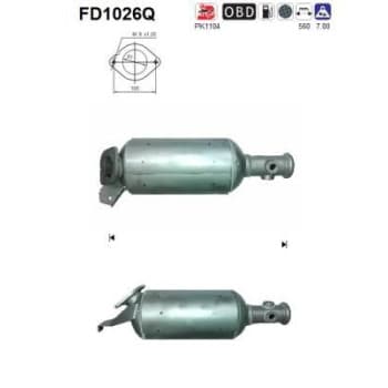 Filtre à particules / à suie, échappement FD1026Q AS